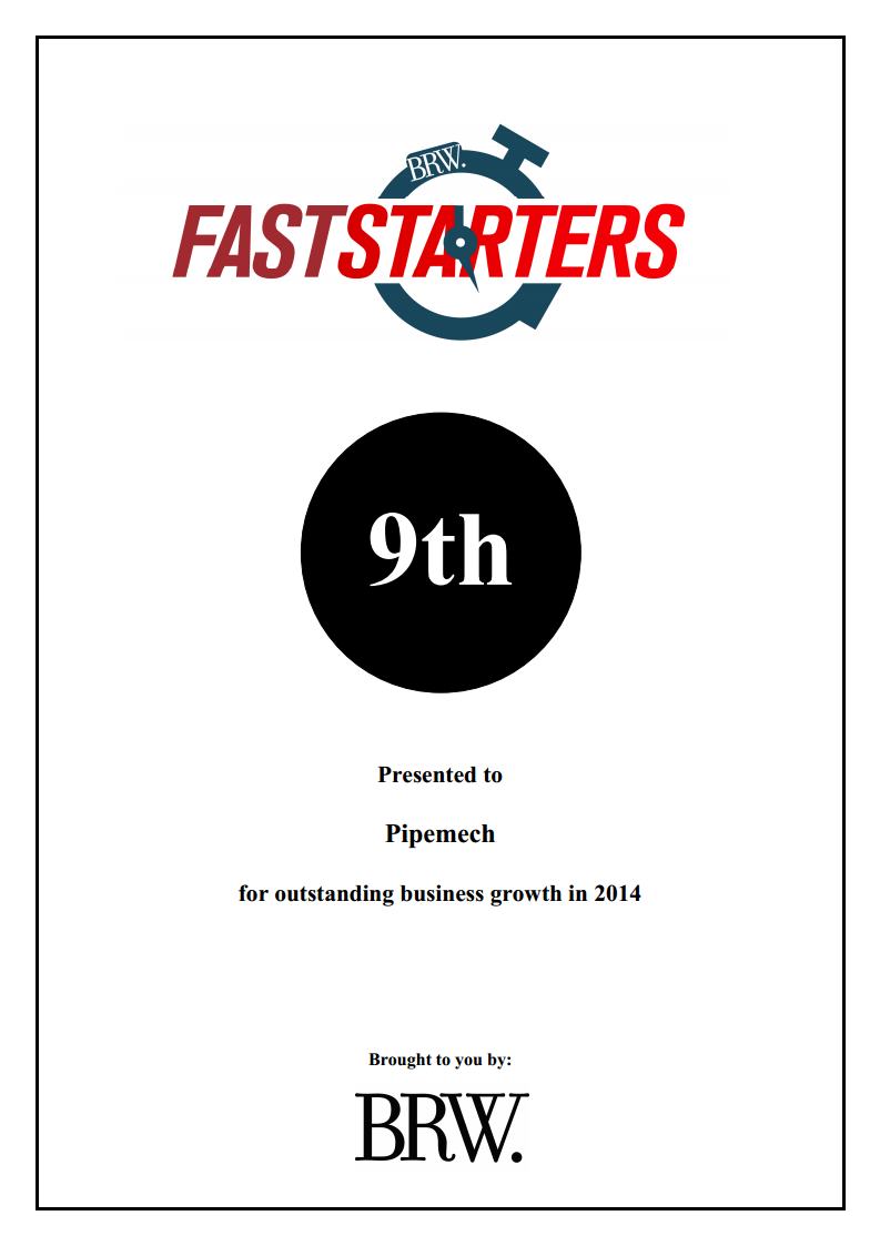 #9 on the BRW Fast Starters for 2014